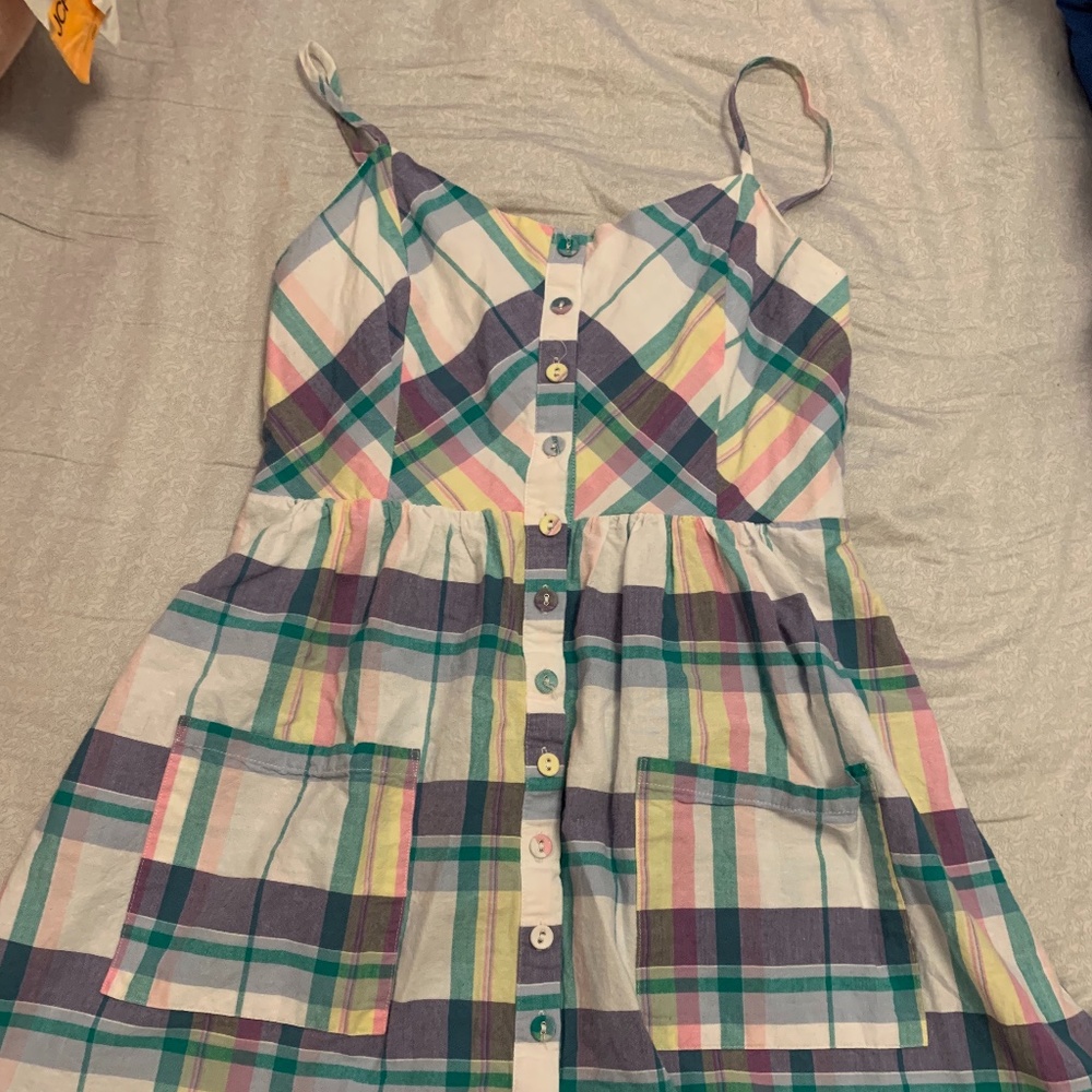 Pastel striped mini dress